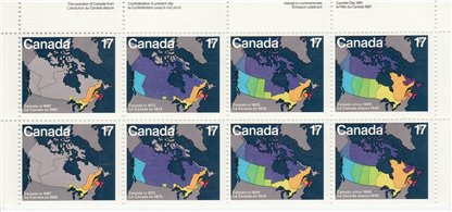 Canada PB #893a-Block - Canada Day (1981) 8 x 17¢