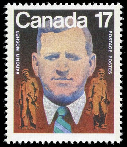 Canada Stamp #899 - Aaron Mosher and workers (1981) 17¢ - Image 2