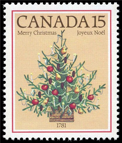 Canada Stamp #900 - Christmas Tree, 1781 (1981) 15¢ - Image 2