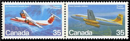 Canada Stamp #906a - Canadian Aircraft (1981) 2 x 35¢ - Image 2