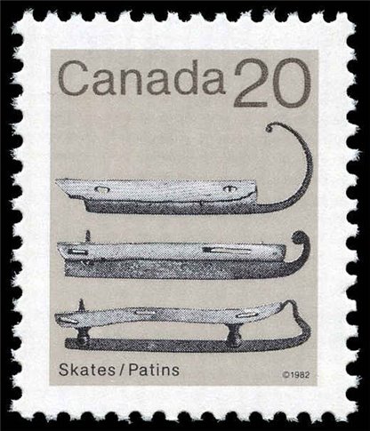 Canada Stamp #922 - Ice Skates (1982) 20¢ - Image 2