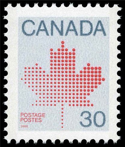 Canada Stamp #923 - Maple Leaf (1982) 30¢ - Image 2