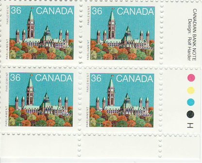 Canada Stamp #926Biii - Parliament Buildings (1987) 36¢ - Image 2