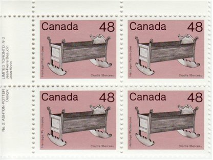 Canada Stamp PB#929ii - Cradle (1983) 48¢ - Image 2