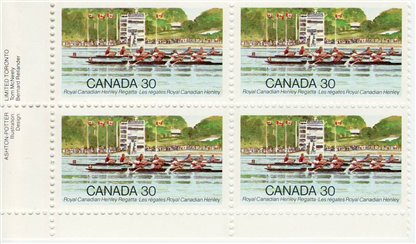 Canada Stamp #968i - Rowing Competition (1982)