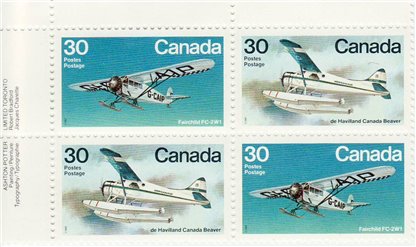 Canada Stamp #970a - Bush Aircraft (1982)