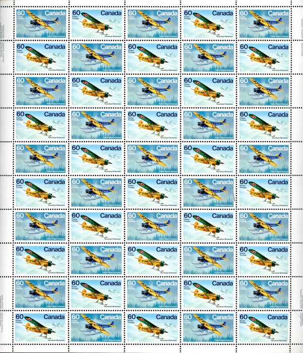 Canada SHEET #972a - Bush Aircraft (1982) 2 x 60¢