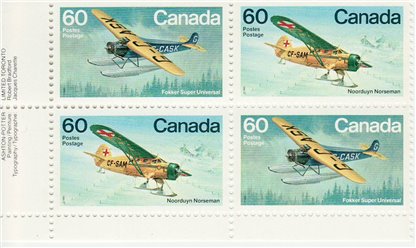 Canada PB#972ai - Bush Aircraft (1982) 2 x 60¢