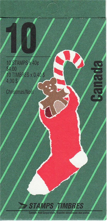 Canada Stamp Booklet #134 (#1339as) - Santa Claus (1991)