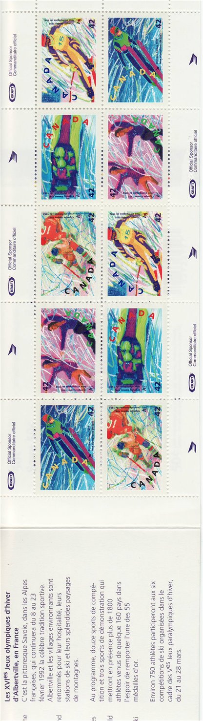 CANADA BK144 WINTER OLYMPICS MNH BK144- 1399-1403