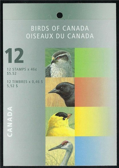 Canada BOOKLET #218 - Birds of Canada-4b (1999) 12 x 46¢