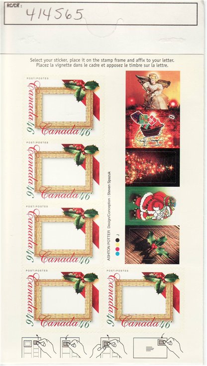 Canada BOOKLET #232 - Christmas picture frame (2000) 46¢