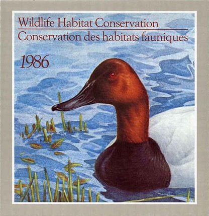 Canadian Wildlife Habitat Conservation Stamp #FWH2 - Canvasbacks (1986) $4