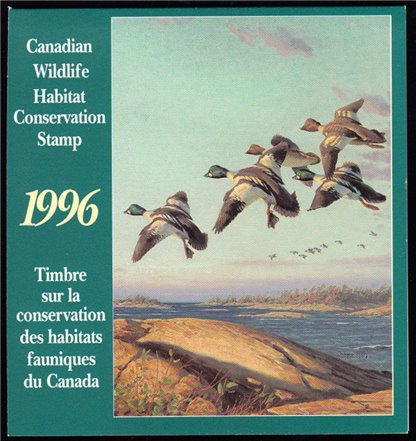 Canadian Wildlife Habitat Conservation Stamp #FWH12 - Goldeneyes (1996) $8.50