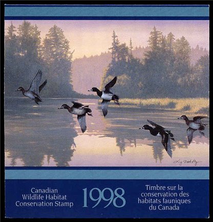 Canadian Wildlife Habitat Conservation Stamp #FWH14 - Ringnecked Ducks (1998) $8.50