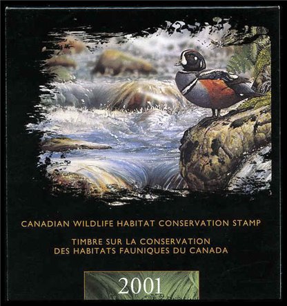 Canadian Wildlife Habitat Conservation Stamp #FWH17 - Harlequin Duck (2001) $8.50