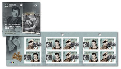 CANADA STAMP BOOKLET #746 -VICTORY IN EUROPE 1945-2020 - (2020) 10 x P