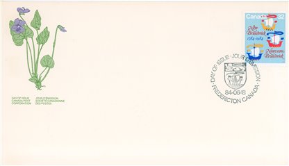 Canada FDC#1014 - Lymphad sailing vessels (1984) 32¢ - Image 2