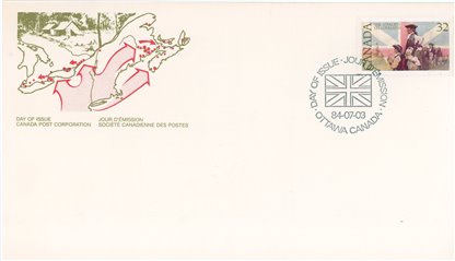 Canada FDC#1028 - Loyalists and British flag (1984) 32¢ - Image 2