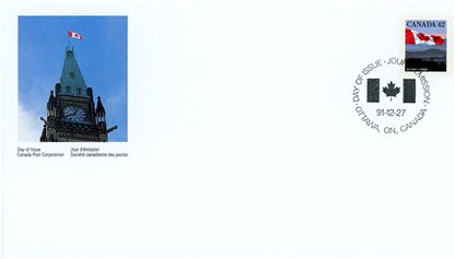 Canada FDC #1356 - Flag over Hills (1991) 42¢ - Image 2