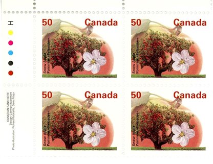 Canada Stamp PB#1365 - Snow Apple (1994) 50¢