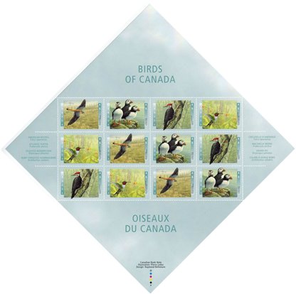 Canada Stamp #1594iii - Birds of Canada-1 (1996) 12 x 45¢ - Image 2