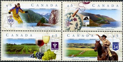 Canada Stamp PB#1653a - Scenic Highways-1 (1997) 4 x 45¢ - Image 2