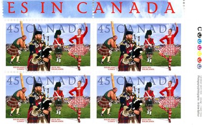 Canada Stamp PB#1655 - Highland Games (1997) 45¢ - Image 2