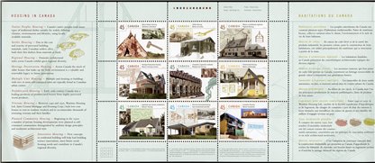 Canada Stamp #1755 - Housing in Canada (1998) 9 x 45¢ - Image 2