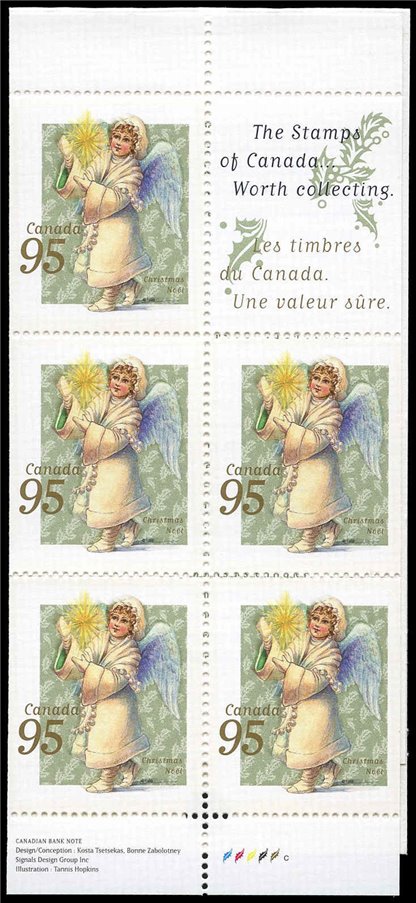 Canada Stamp Booklet - #BK224 Angel with candle (1999) 5 x 95¢ - Image 2