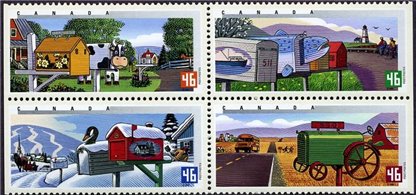 Canada Stamp #1852a - Rural Mailboxes (2000) 4 x 46¢ - Image 2