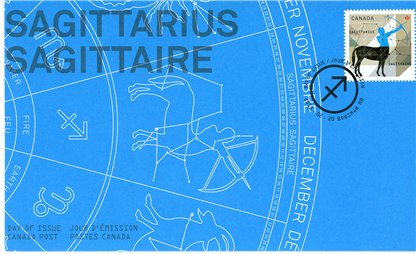 Canada FDC#2457 - Sagittarius: The Archer (2013) P (63¢)