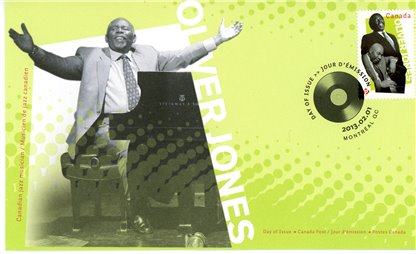 Canada FDC#2619 - Oilver Jones (2013) P (63¢)