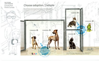 Canada FDC#2636 - Adopt a Pet (2013) $3.15