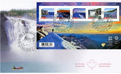 Canada FDC#2718 - Unesco World Heritage Sites in Canada (2014) $4.25