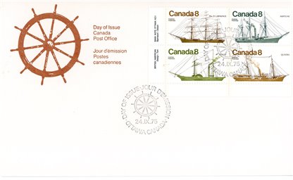 Canada FDC#673a - Coastal Vessels (1975) 4 x 8¢ - Image 2