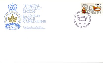 Canada FDC#680 - Legion Emblem and Bugle (1975) 8¢ - Image 2