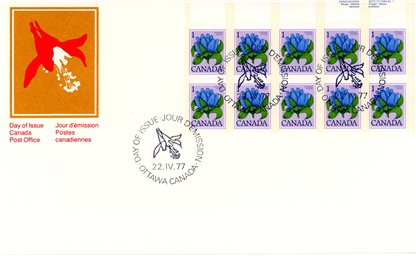 Canada FDC#705 - Bottle Gentian (1977) 1¢