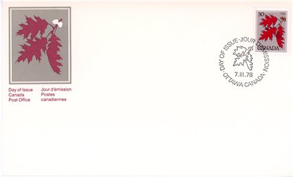 Canada FDC#720 - Red Oak (1978) 30¢