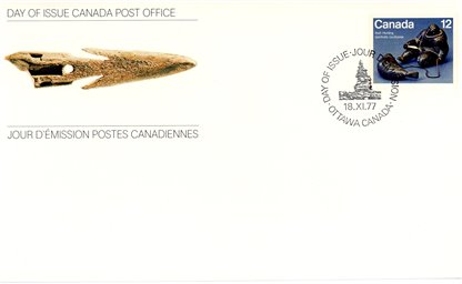 Canada FDC#748 - Seal Hunter (1977) 12¢