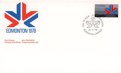 Canada FDC#757 - Games' Emblem (1978) 14¢