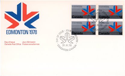 Canada FDC#757B - Games' Emblem (1978) 14¢