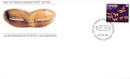 Canada FDC#772 - Dog team and sled (1978) 14¢