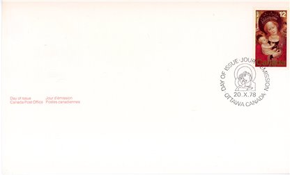 Canada FDC#773 - Madonna of the Flowering Pea (1978) 12¢