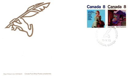 Canada FDC #659ai - Canadian Authors (1975) 2 x 8¢, W/Light in the window variety - Image 2