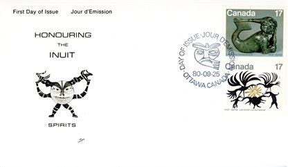 Canada FDC#867a - Inuit-Spirits (1980) 2 x 17¢ - Image 2