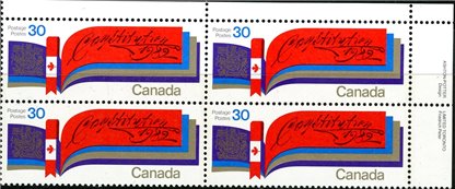 Canada Stamp PB#916 - Constitution (1982) 30¢ - Image 2