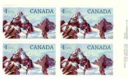 Canada PB#934iii - Glacier National Park (1985) $1 Plate 2 - Image 2