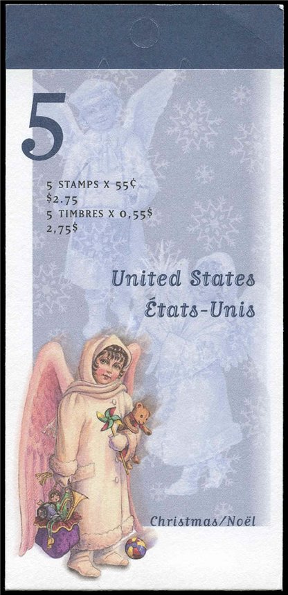 Canada Booklet #223 - Angel with toys (1999) 5 x 55¢ - Image 3