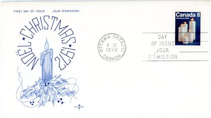 ROSECRAFT Canada FDC#607 - Candles (1972) 8¢ - Image 2